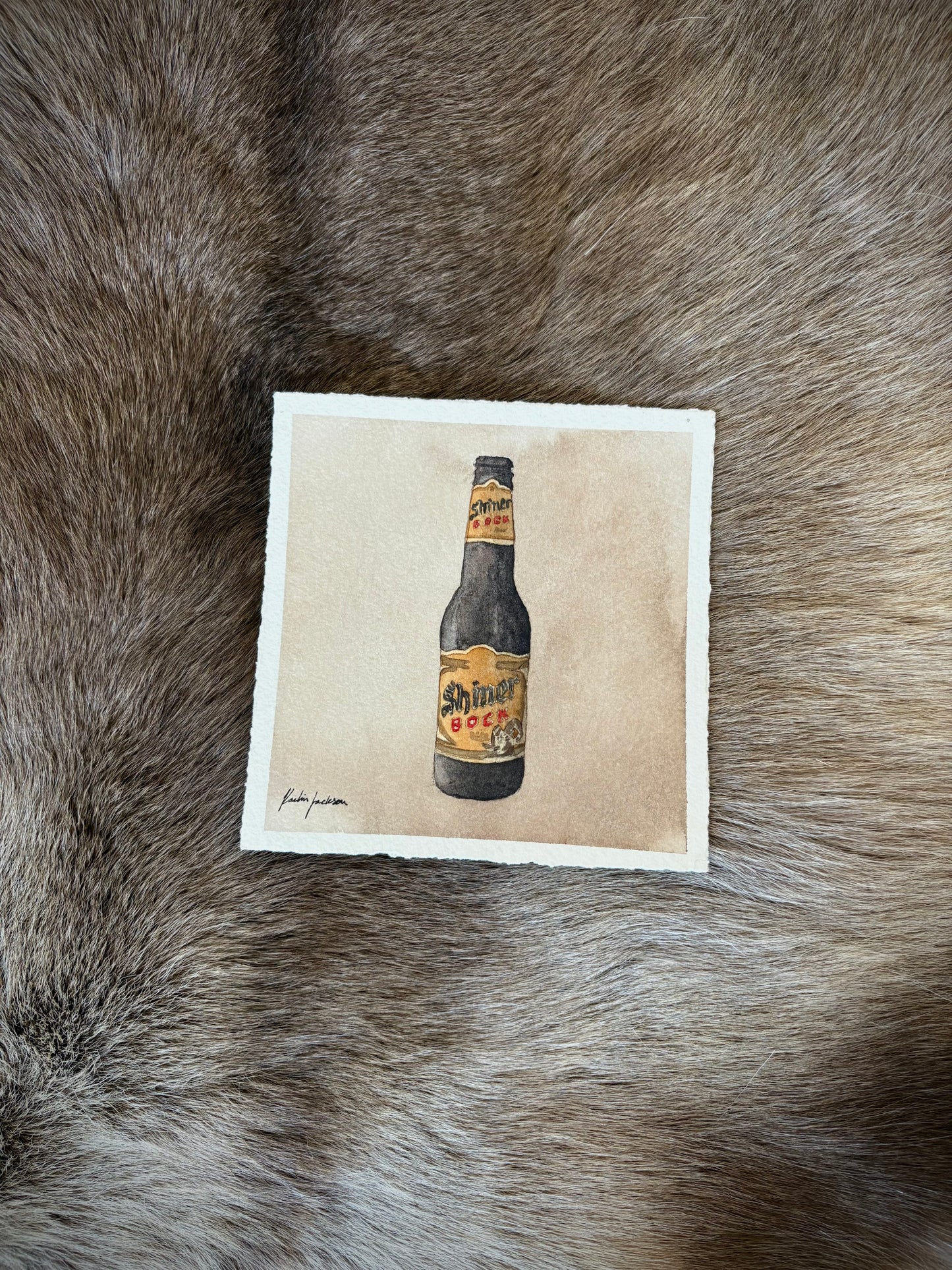 Shiner Bock 6x6”