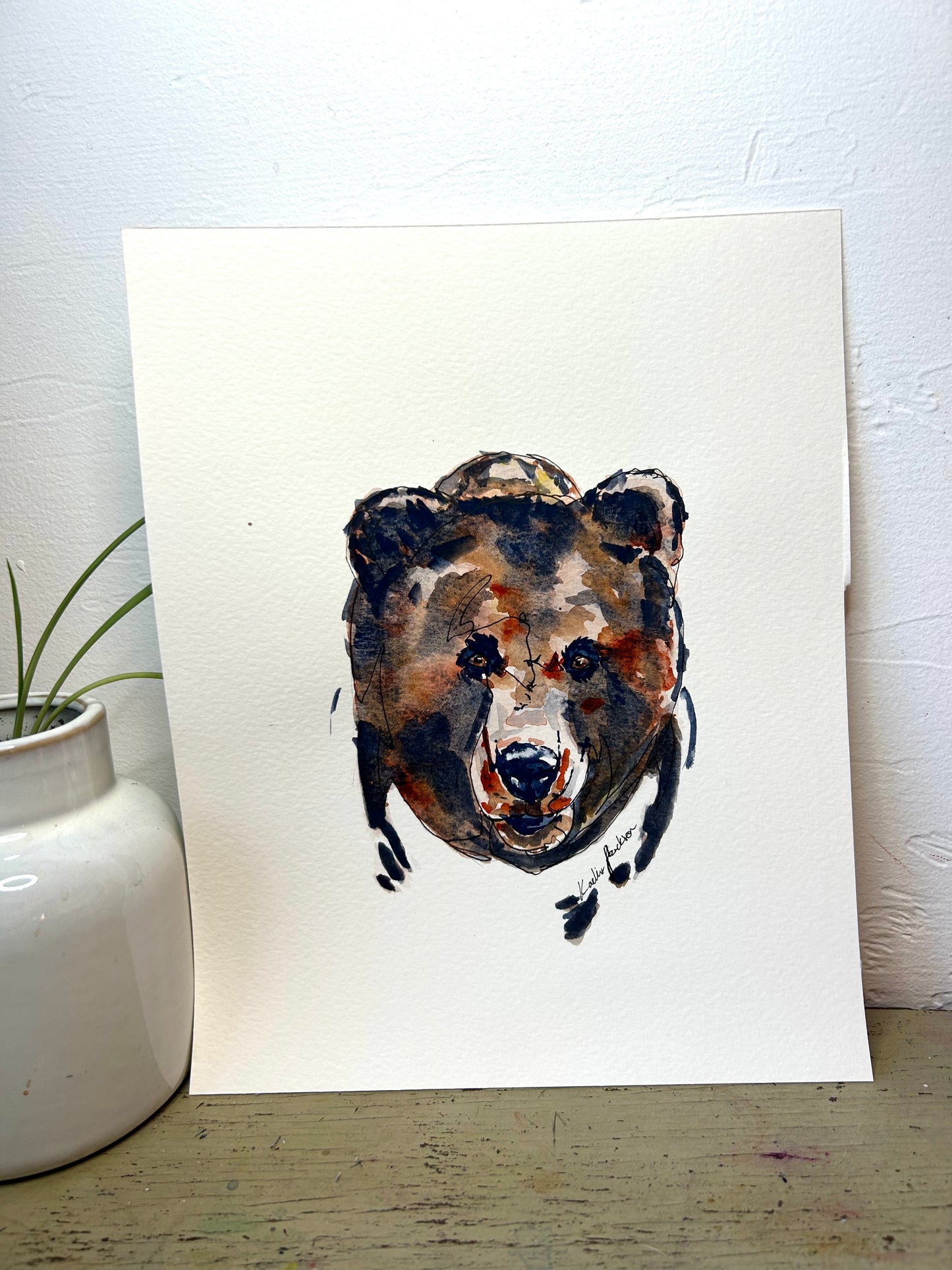 Bear 8x10" Original