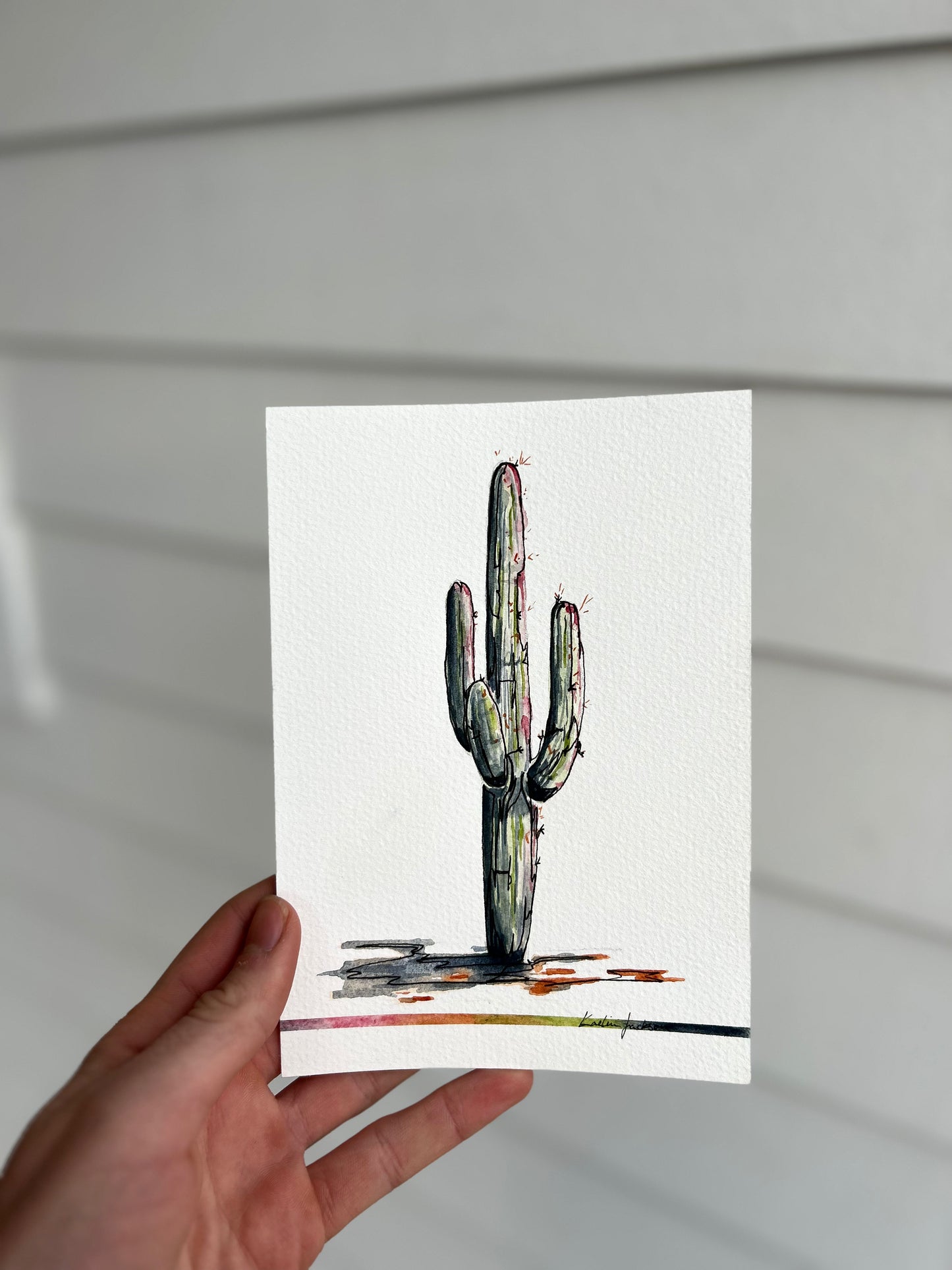 Cactus 3 Original 5x7"