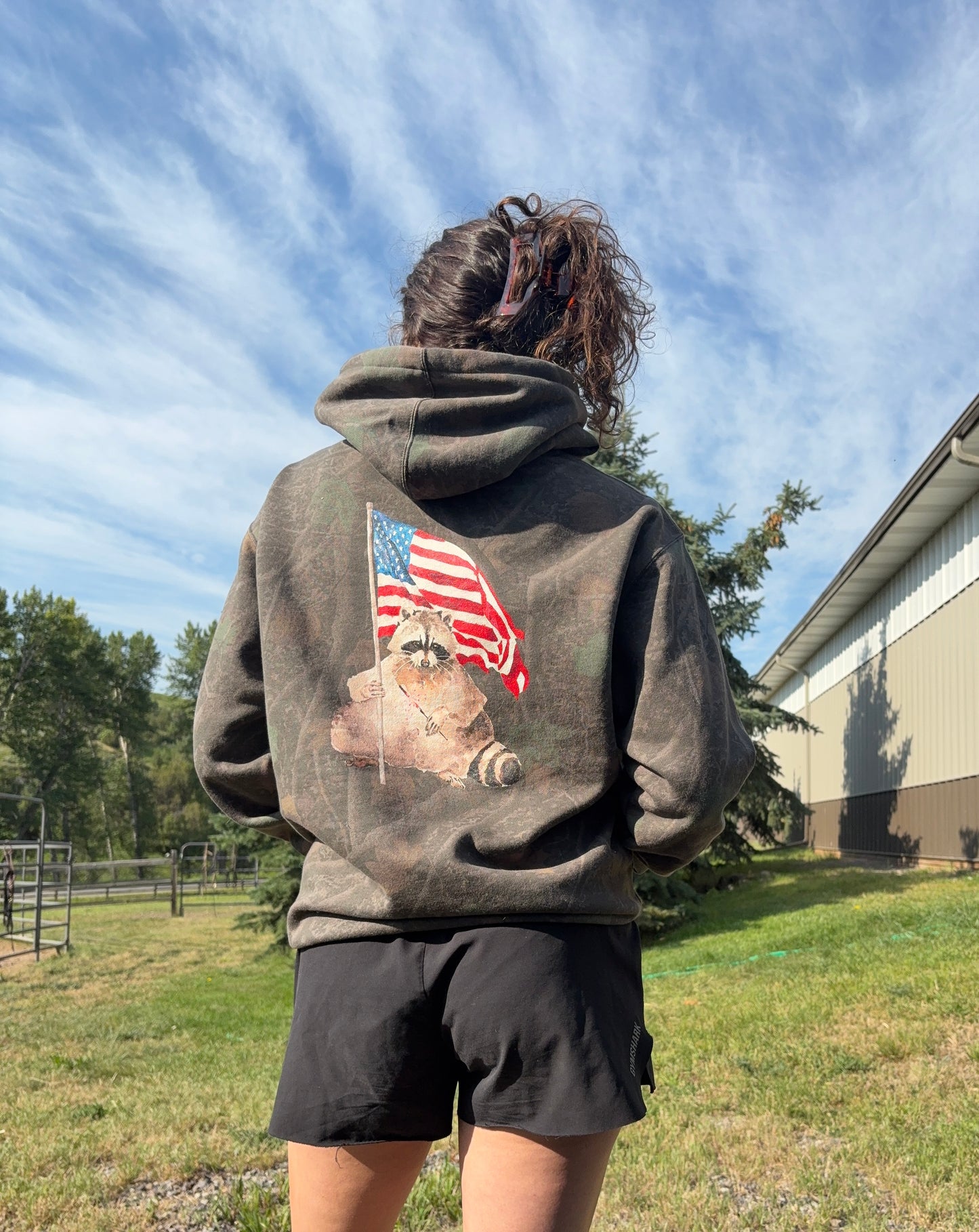 Patriotic Raccoon Hoodie