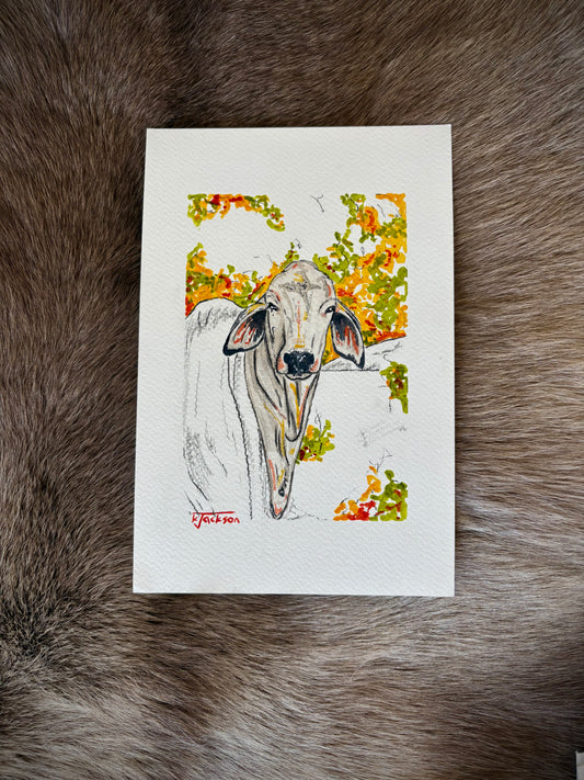 Fall Cow 6x9”