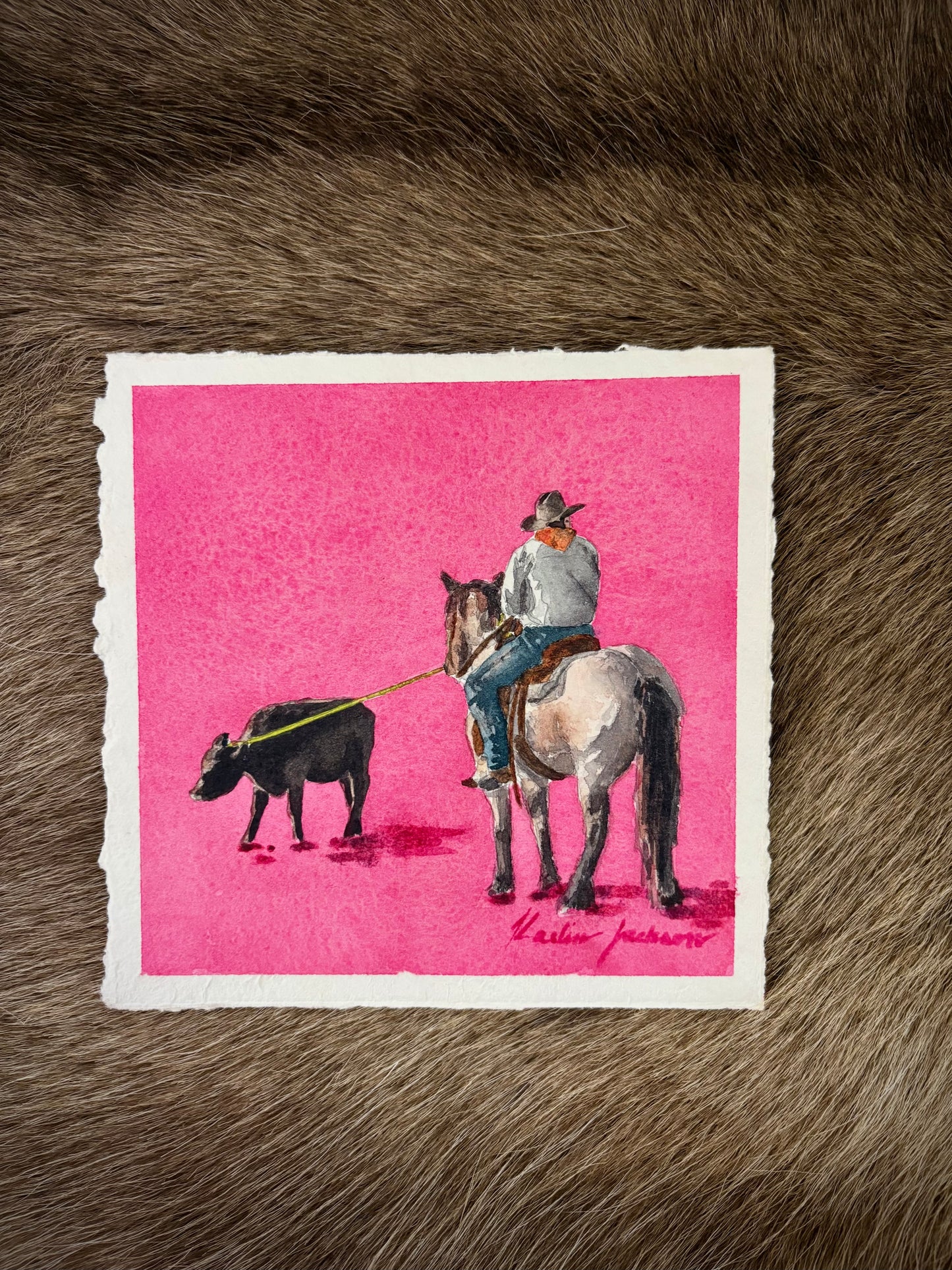 “Ol’ Reliable,” 6x6” Framed Original