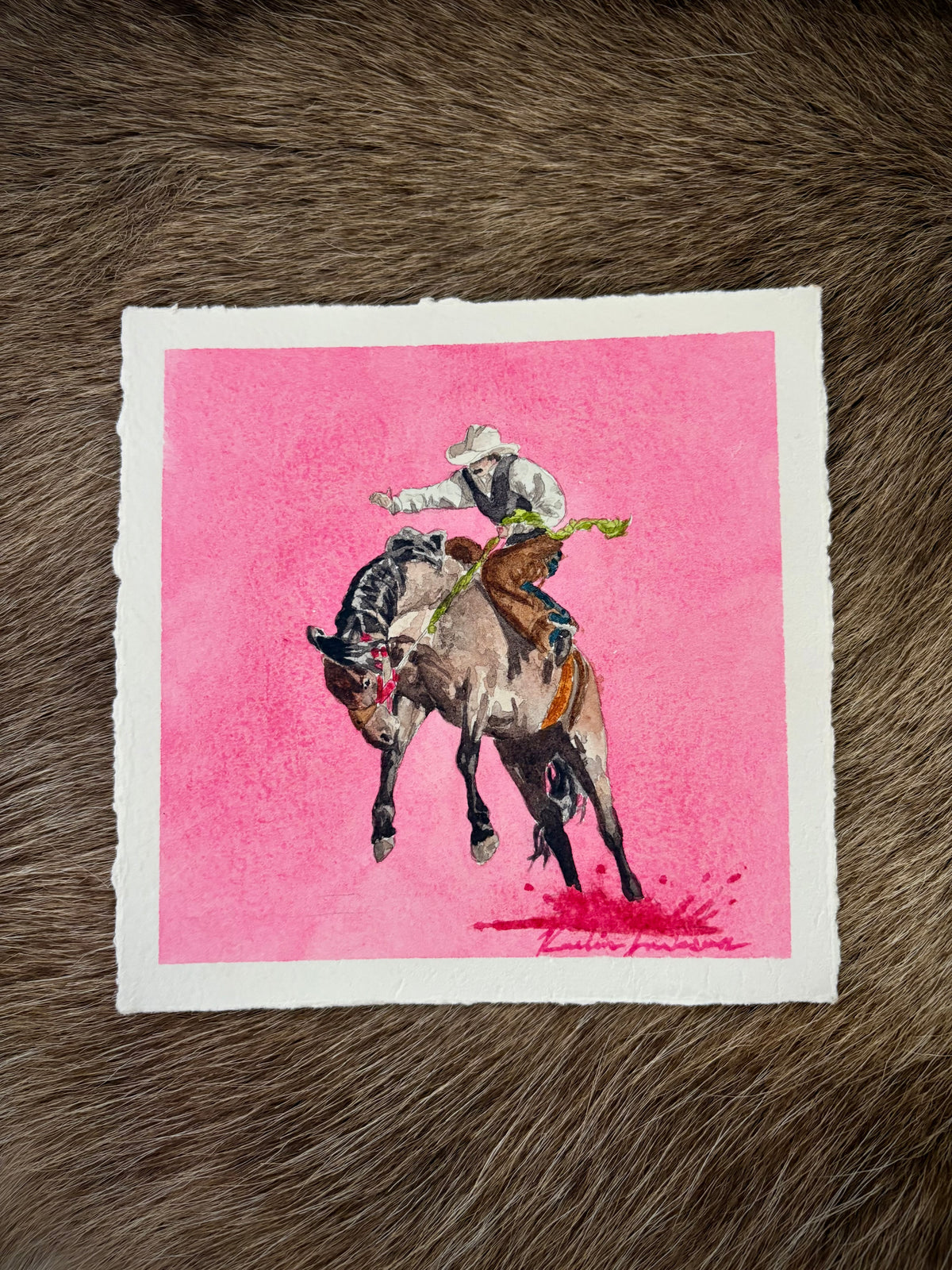 “Sky High,” 6x6” Framed Original