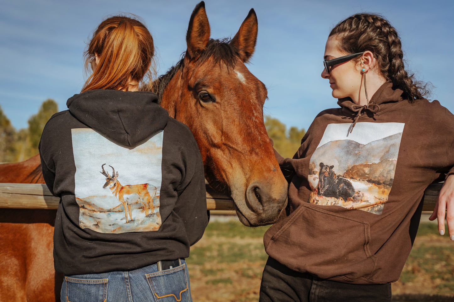 Pronghorn Black Unisex Sweatshirt