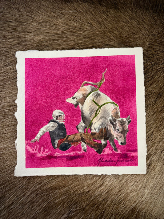 “Baby Bull,” 6x6”