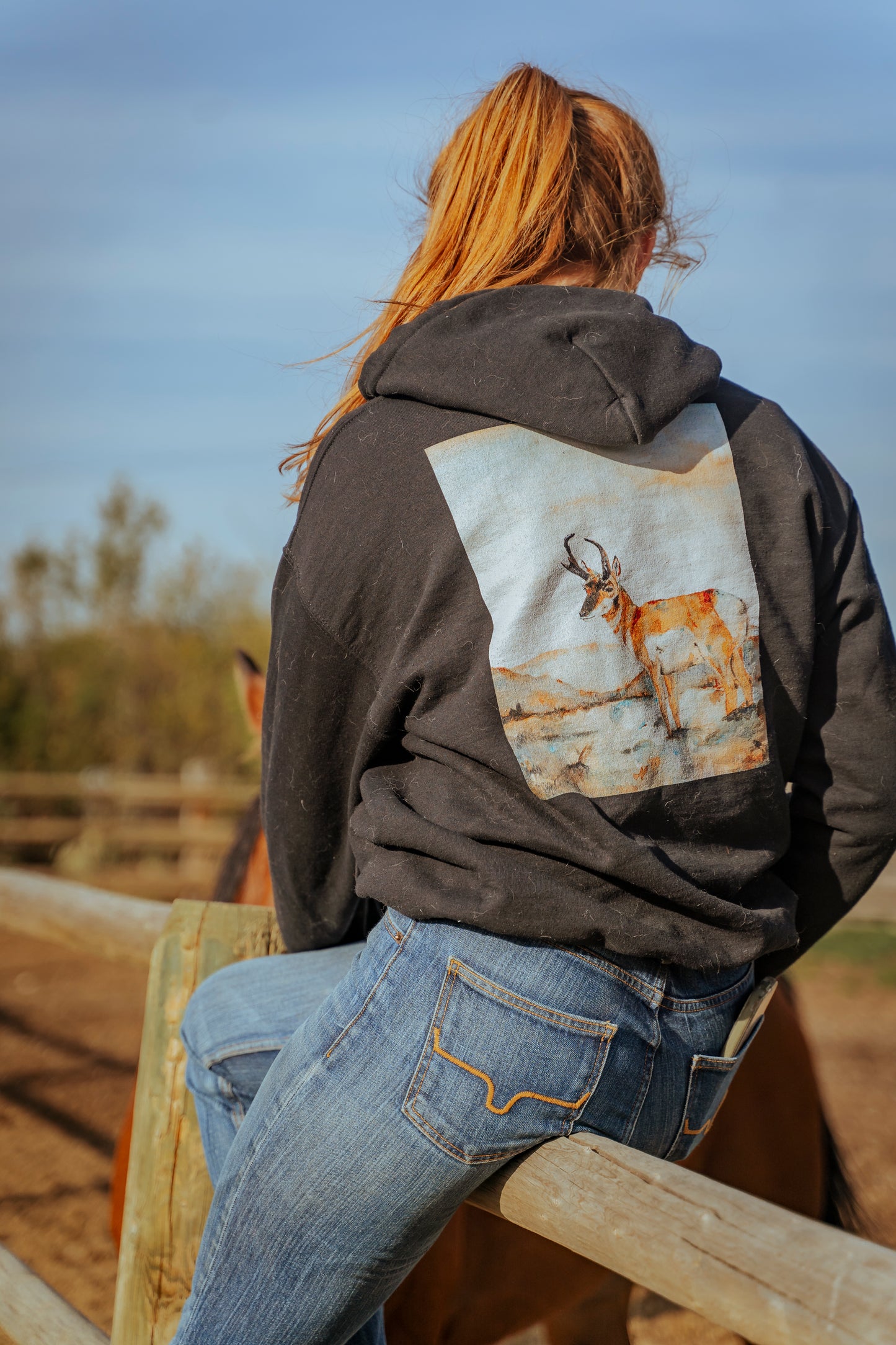 Pronghorn Black Unisex Sweatshirt