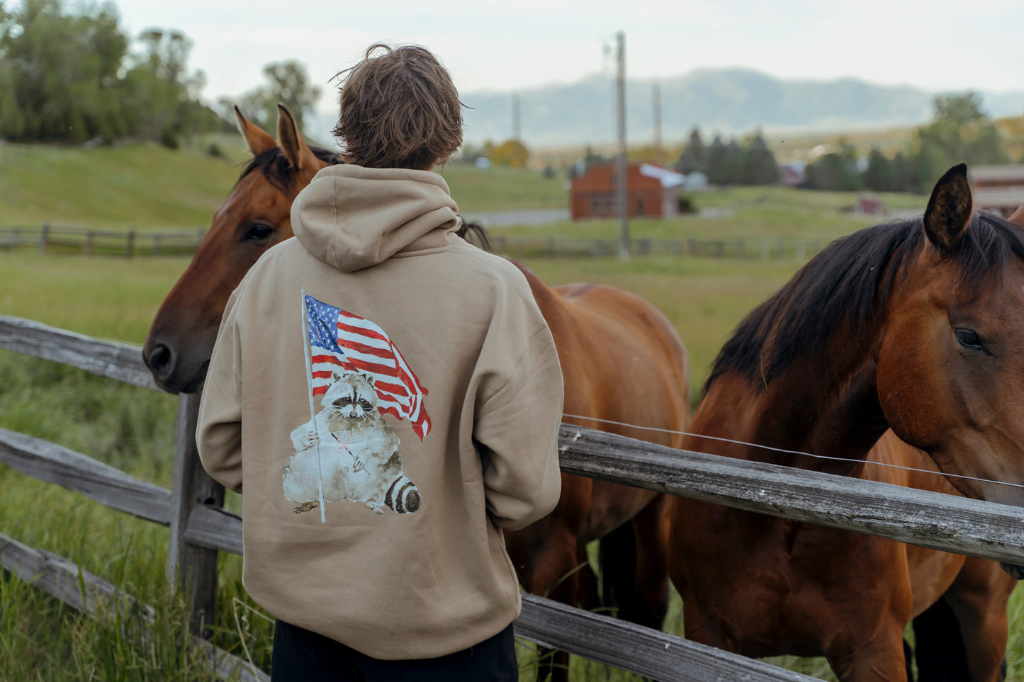 Patriotic Raccoon Hoodie