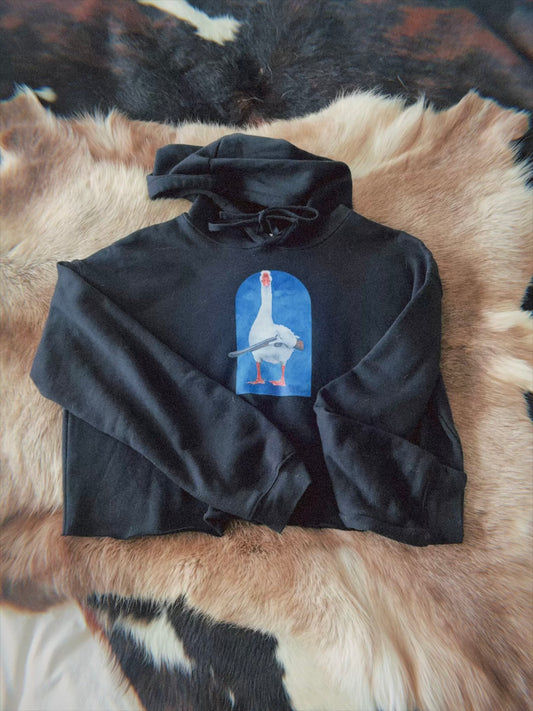 Ain't No Silly Goose Cropped Hoodie