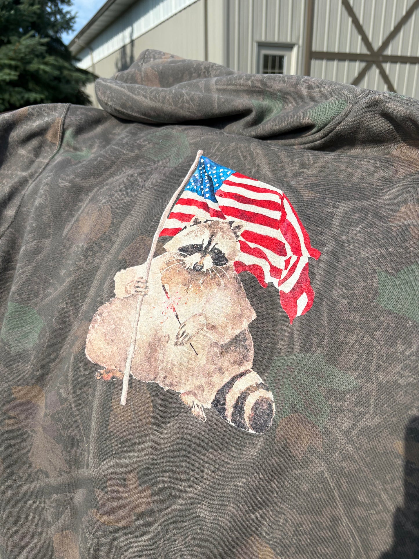 Patriotic Raccoon Hoodie