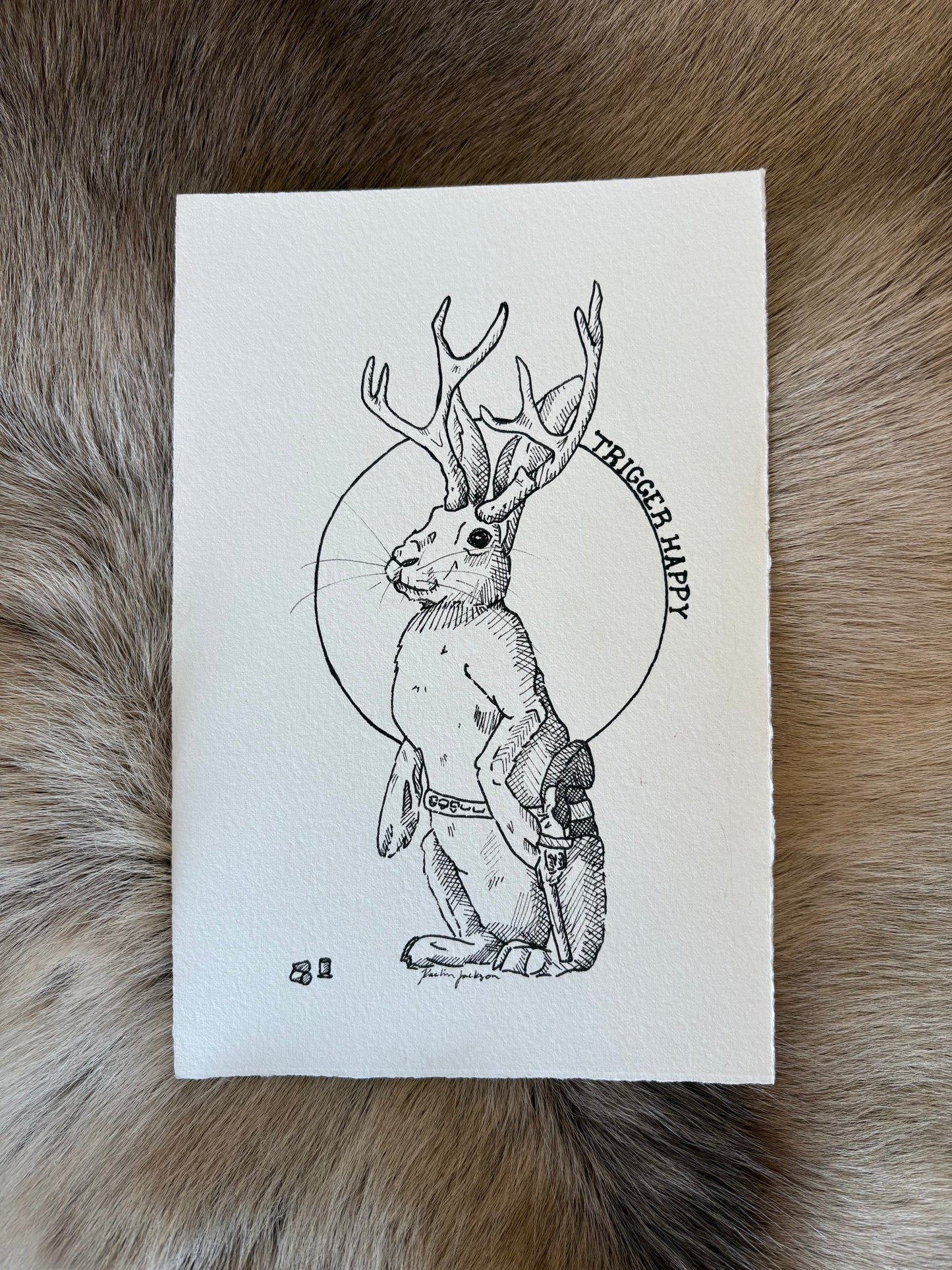 Trigger Happy Ink Sketch 6x9”