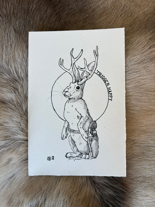 Trigger Happy Ink Sketch 6x9”