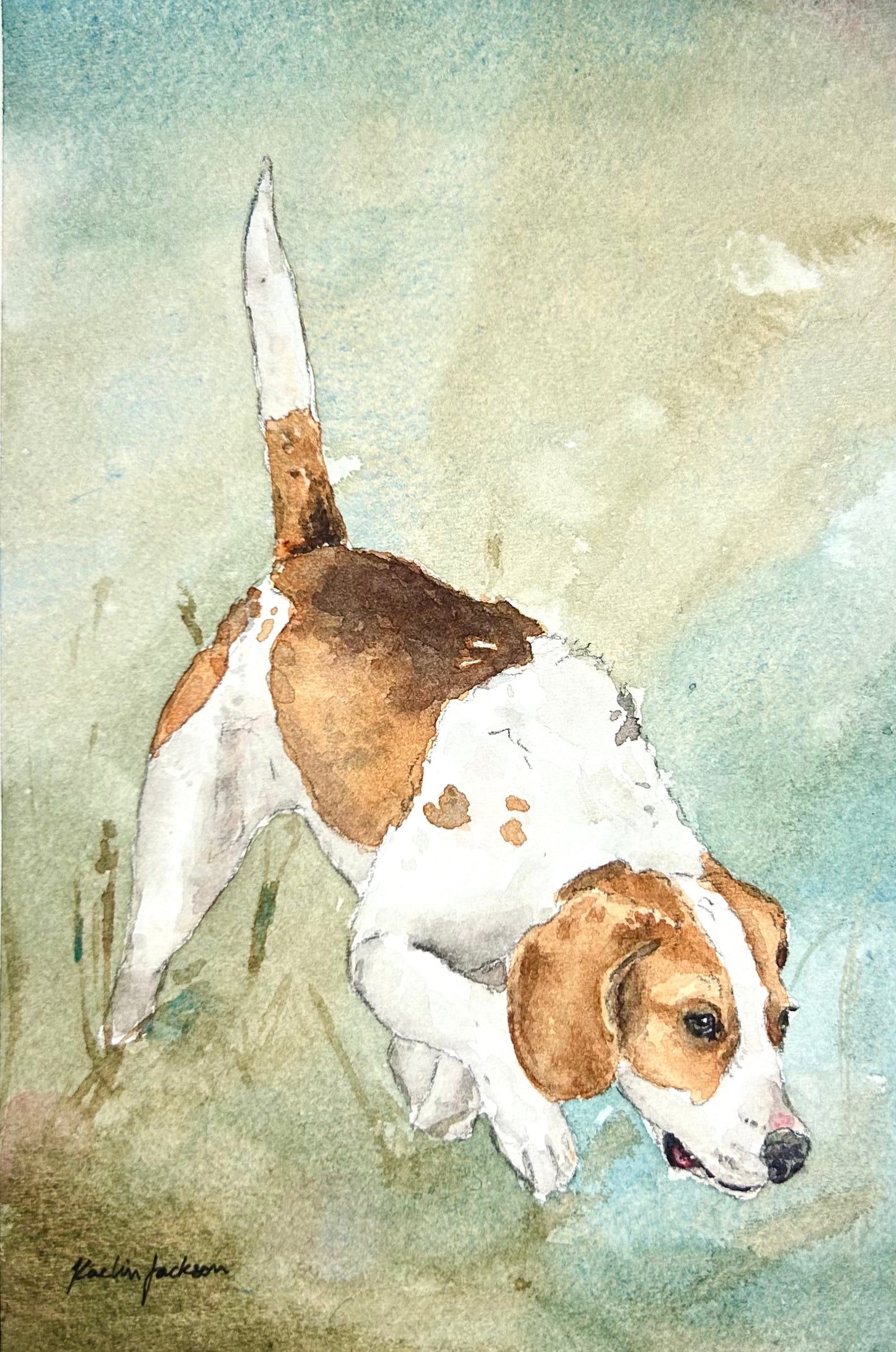 5x7” Working Dog Original